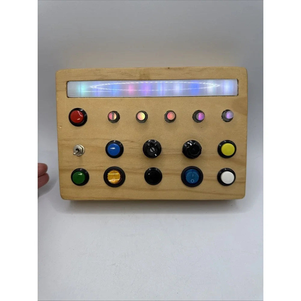 Montessori Busy Board Sensory Toy Lights Buttons‎ Knobs